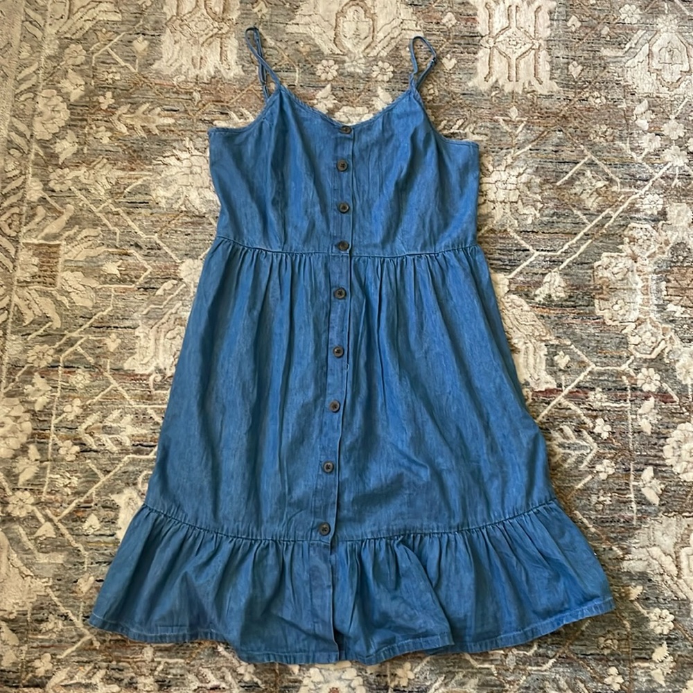 Denim midi dress